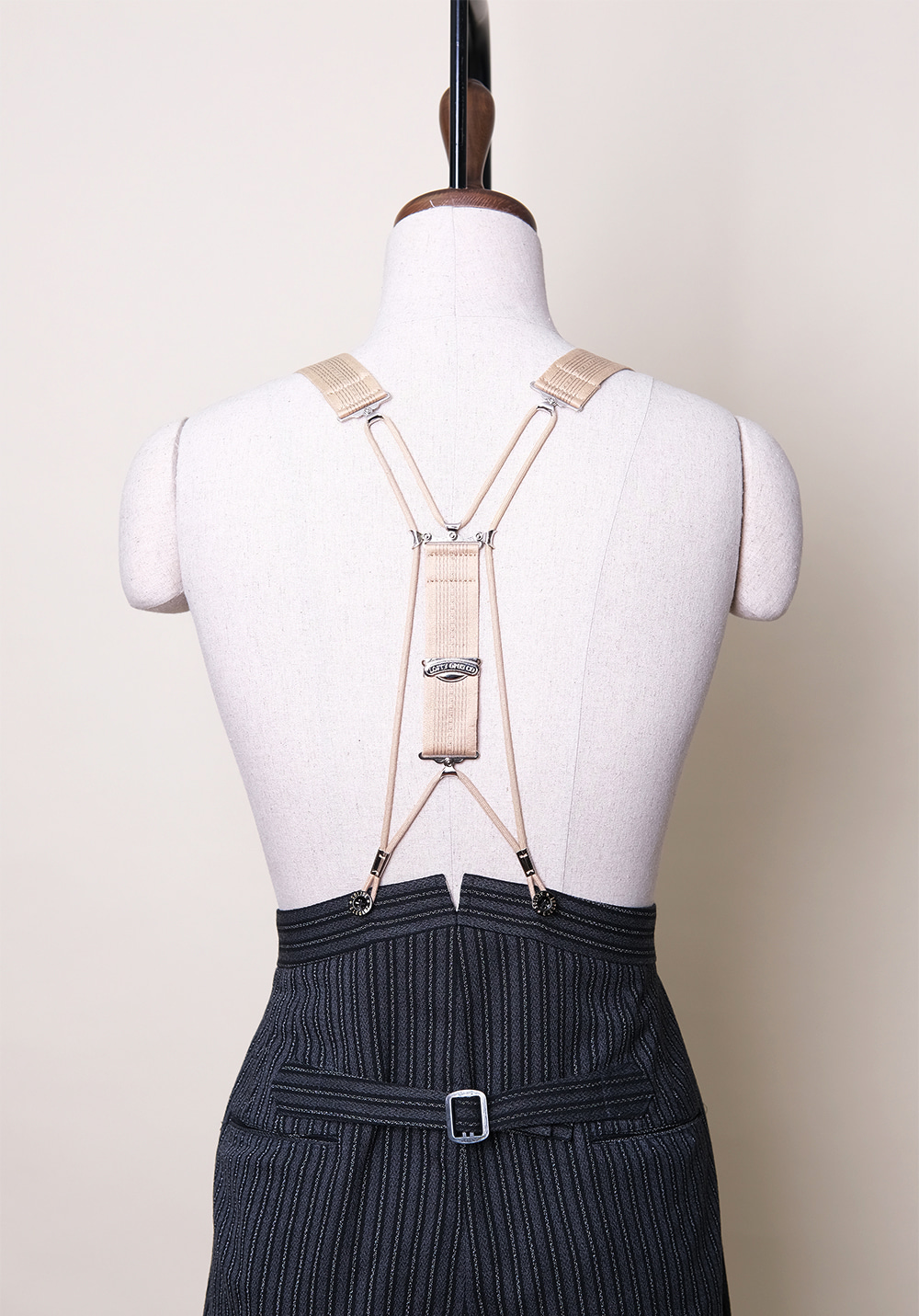 Non-Elastic Suspenders [Beige]